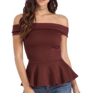 Plum peplum top