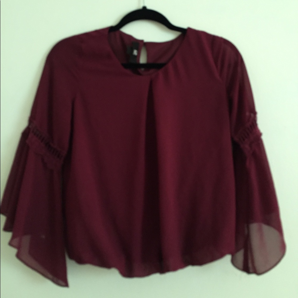 Burgundy blouse
