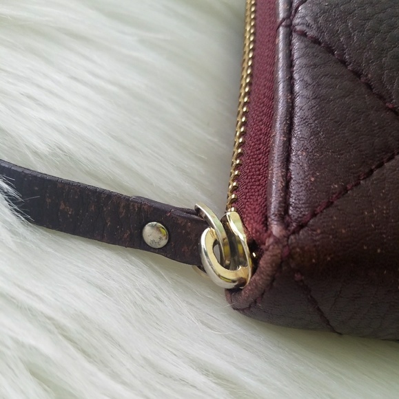 Kate Spade oxblood Quilted Zip Around Wallet - Picture 5 of 8