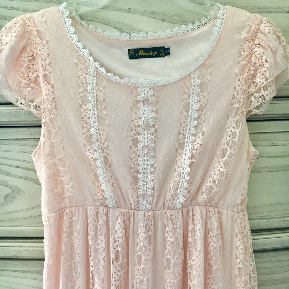 Light pink lace dress