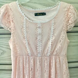 Light pink lace dress
