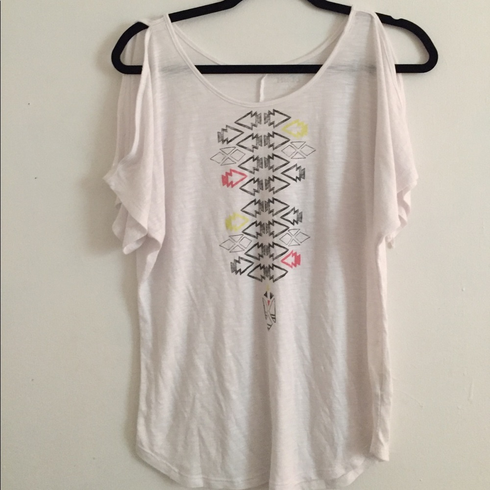 White top with tribal design