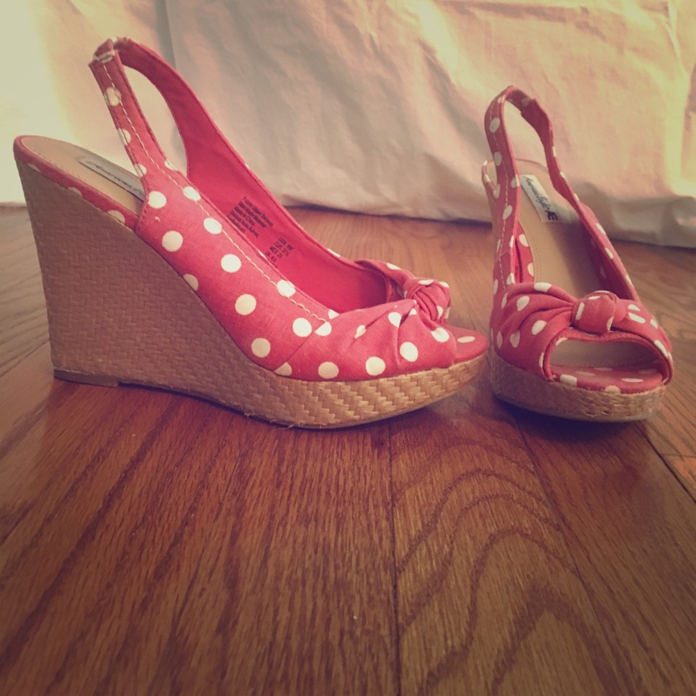Polka Dot Espadrilles Wedges