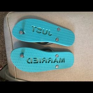 PRICE DROP- JUST MARRIED flip flops! NEVER WORN!