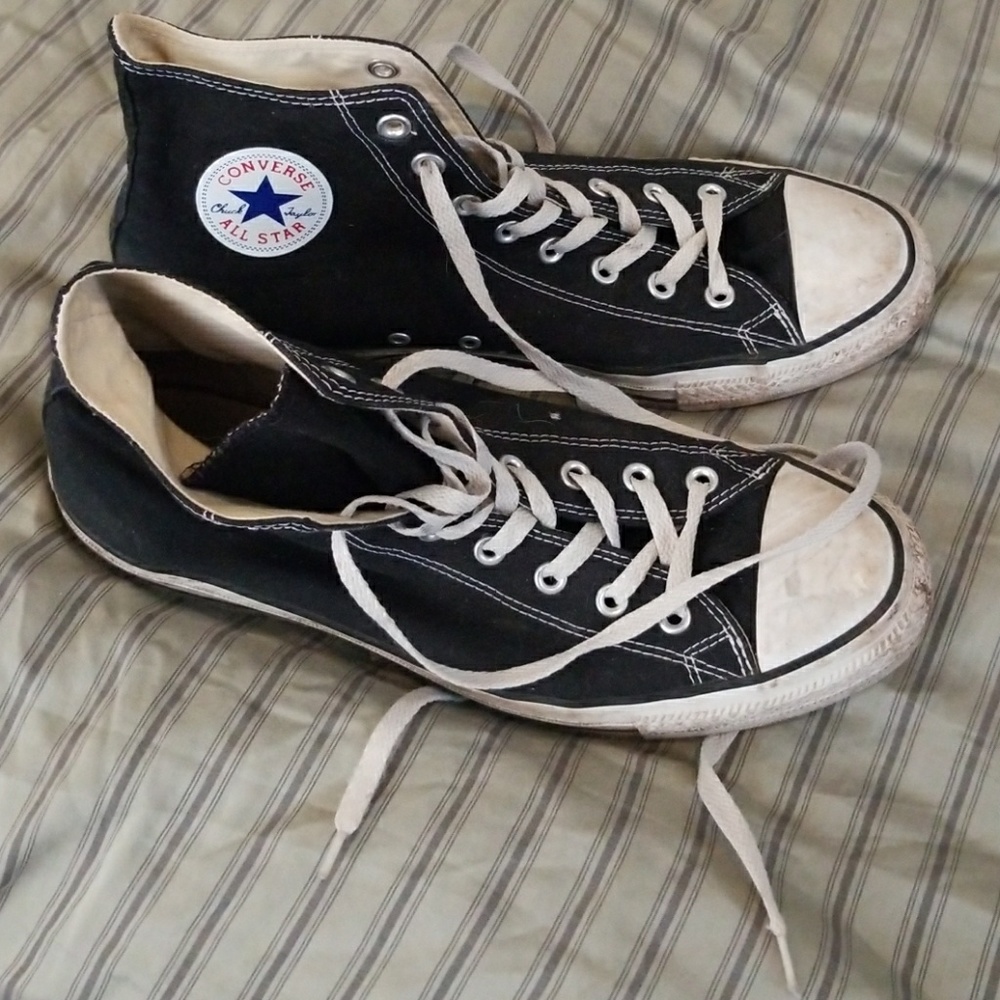 High-top Converse shoes