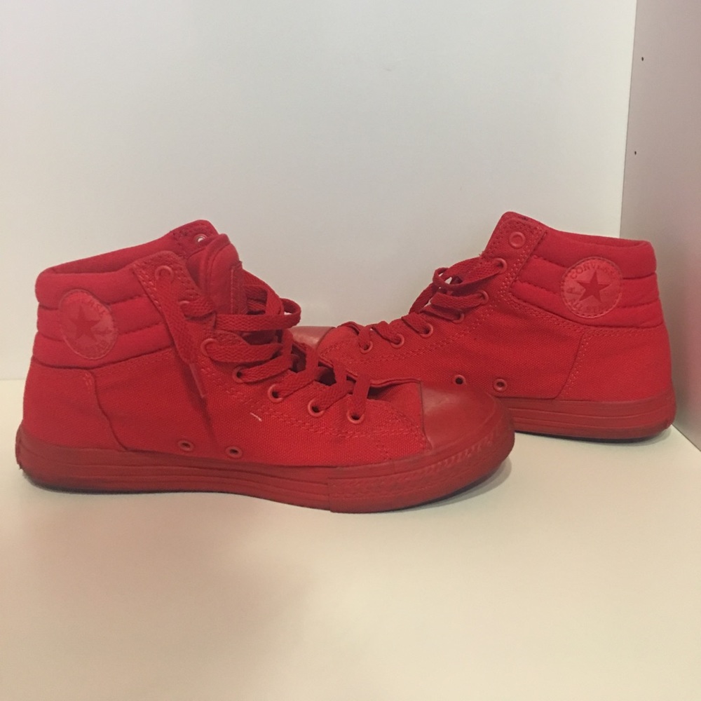 All red converse size 8 women