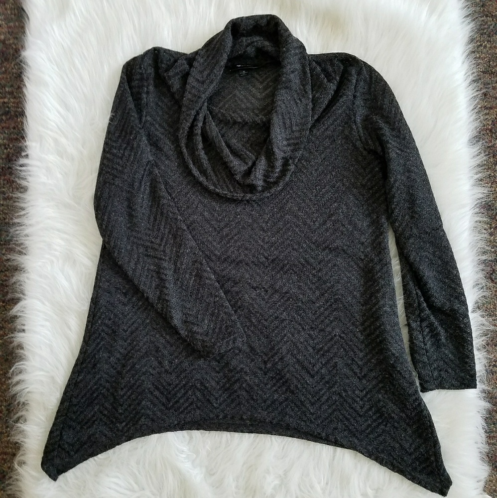 Grey cowl neck sweater size xl