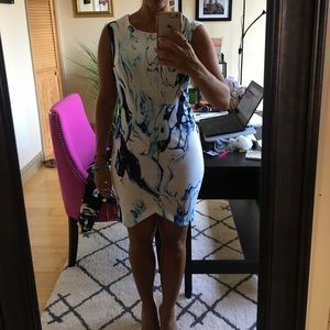 Blue tie dye dress
