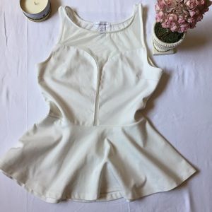 🔥 Ambience Apparel White Peplum Top 🔥