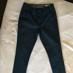 Frank and Oak teal chinos 30 x 30