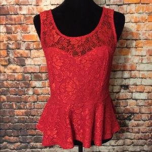 Forever 21 woman's red sleeveless Blouse