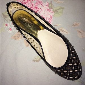 🔥Michael Kors Gold Studded Leather Flats🔥