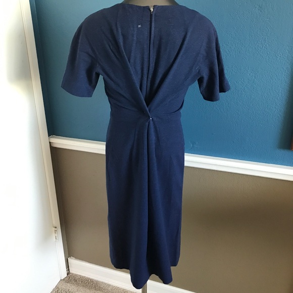 Blue sequence collared dress (vintage) - Picture 3 of 4