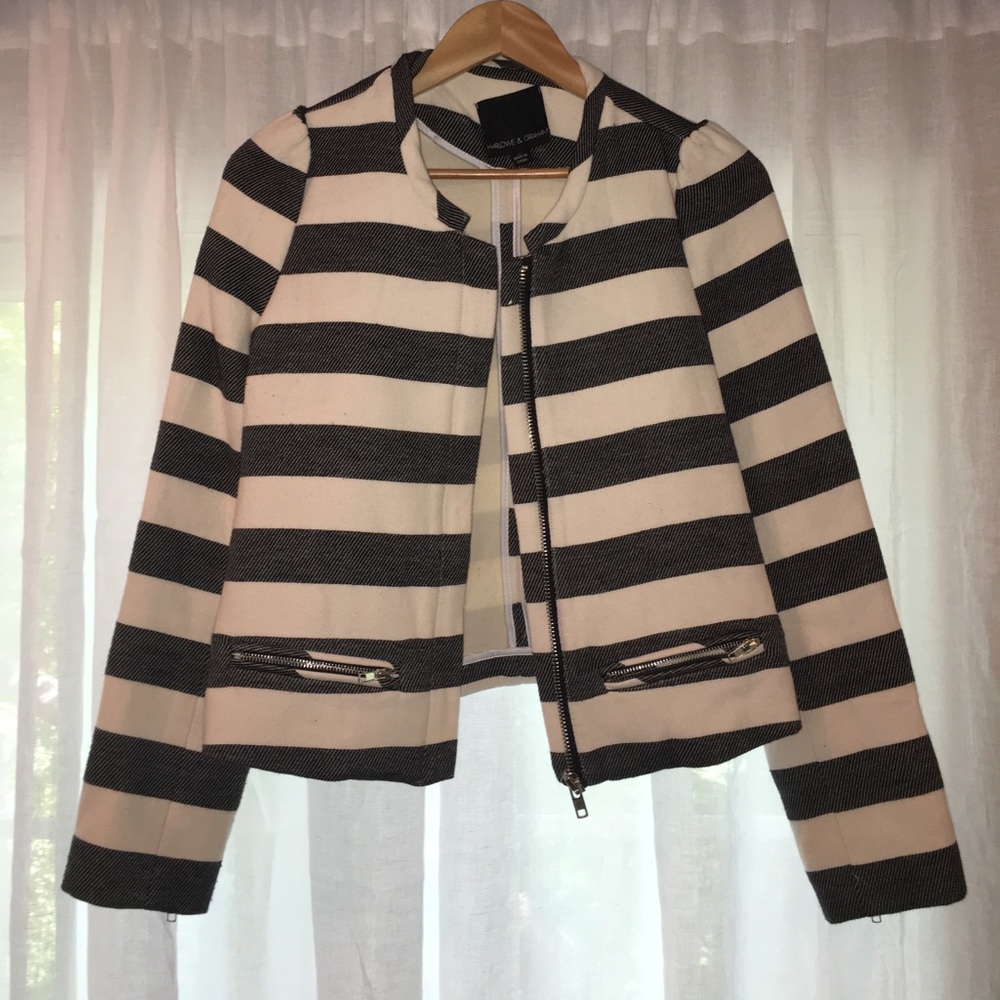 Black and white striped jacket/blazer