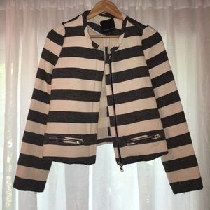 Black and white striped jacket/blazer