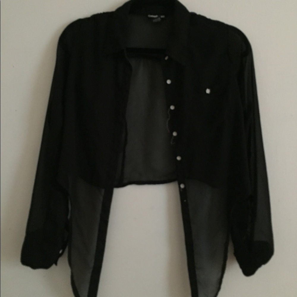 Tie cropped blouse