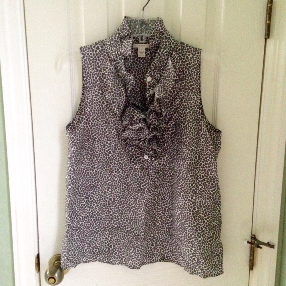J. Crew Sleeveless Silk Blouse