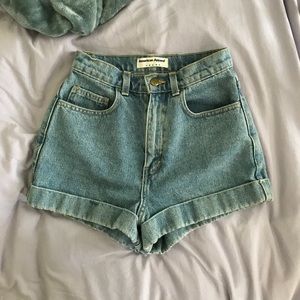 american apparel jean shorts