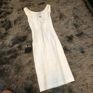 Stretchy White Bebe Dress NWT