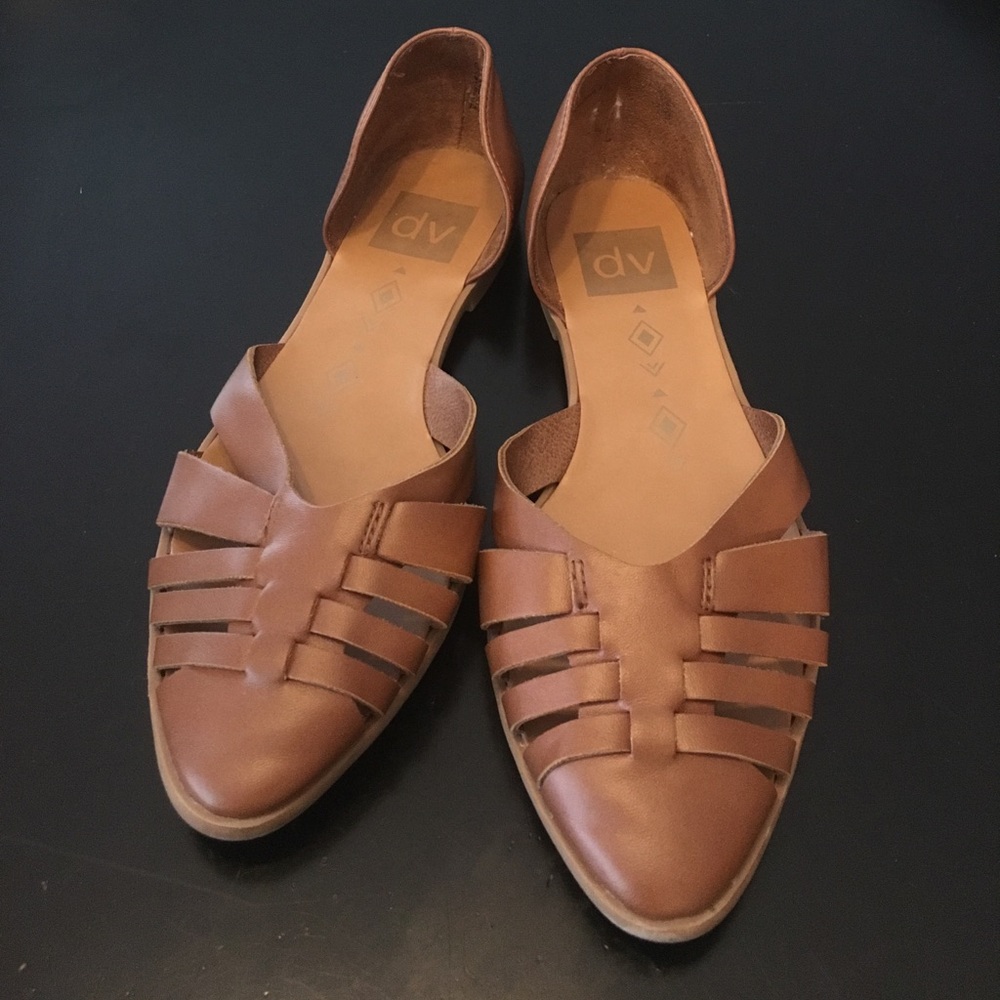 Bohemian leather flats