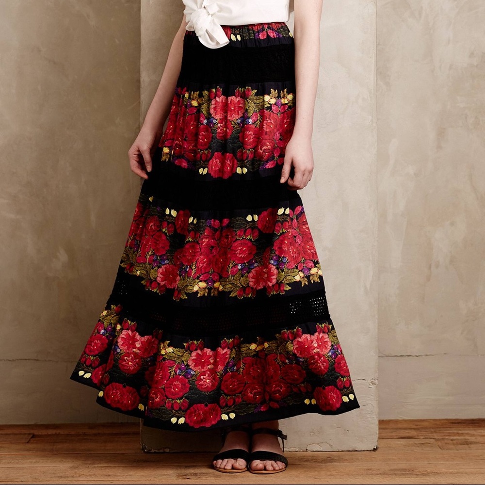 Anthropologie Cecilia Prado Spanish Rose Maxi nwt