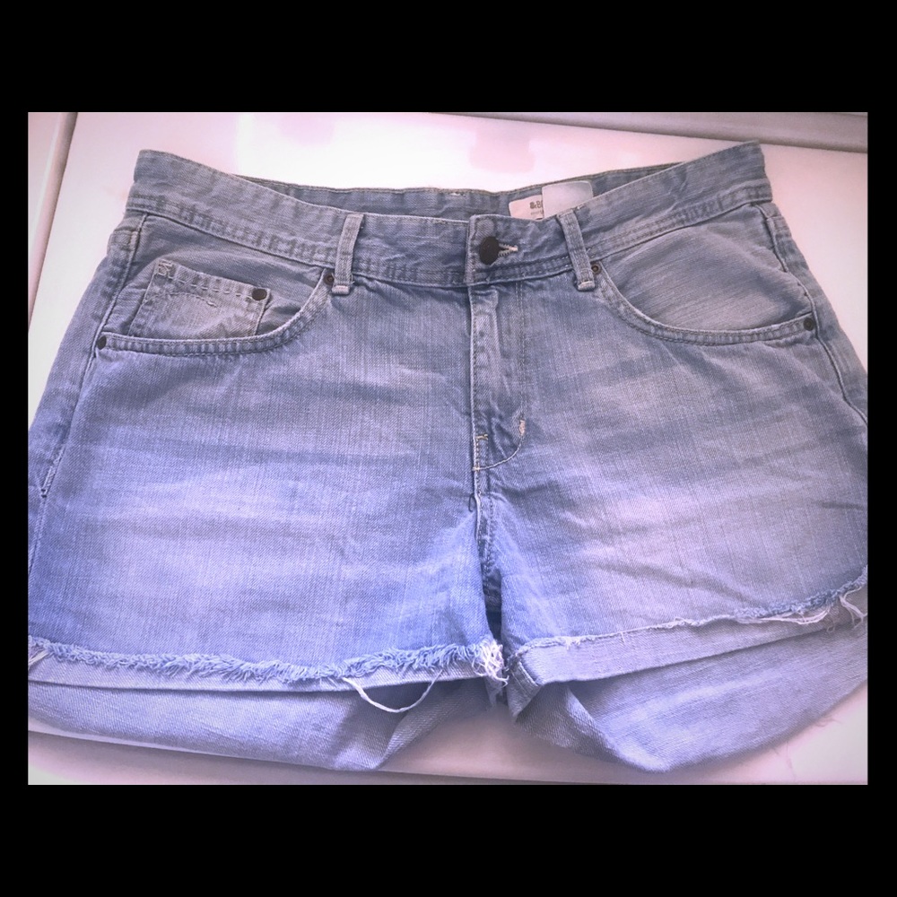 H&M Light Denim Loose Boyfriend Jean Shorts