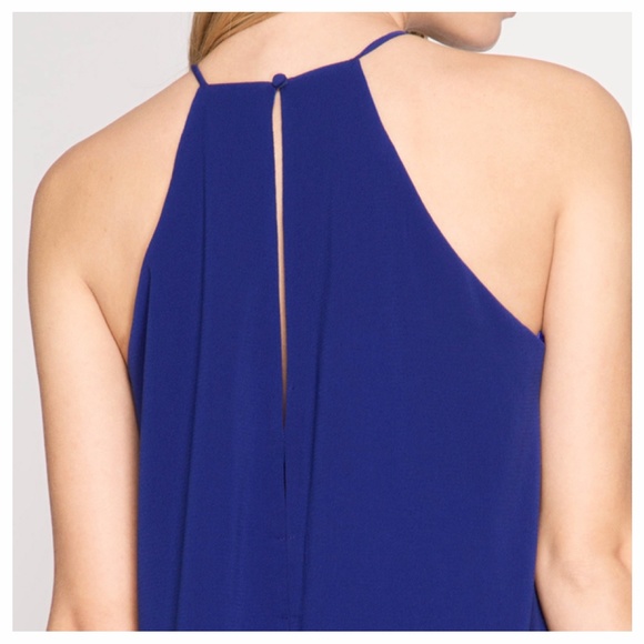 BLUE Halter Dress - Picture 3 of 3