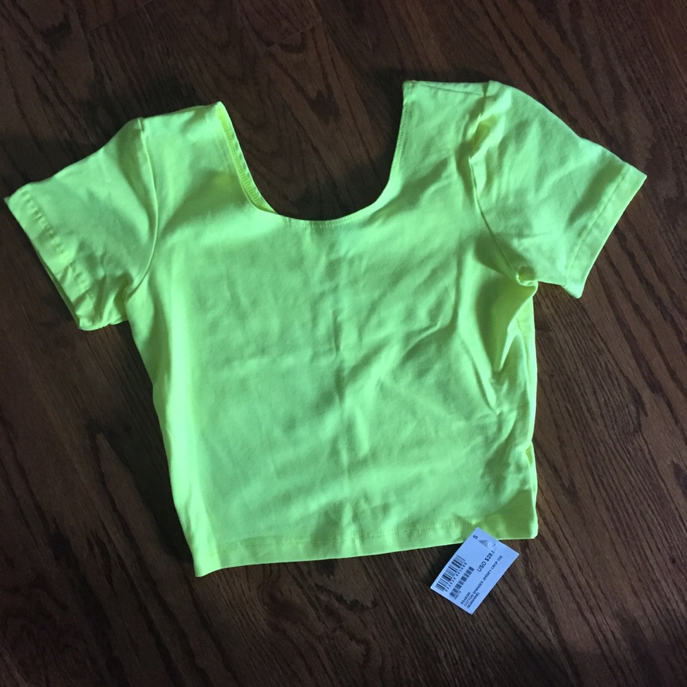 Neon Yellow American Apparel Spandex Tee