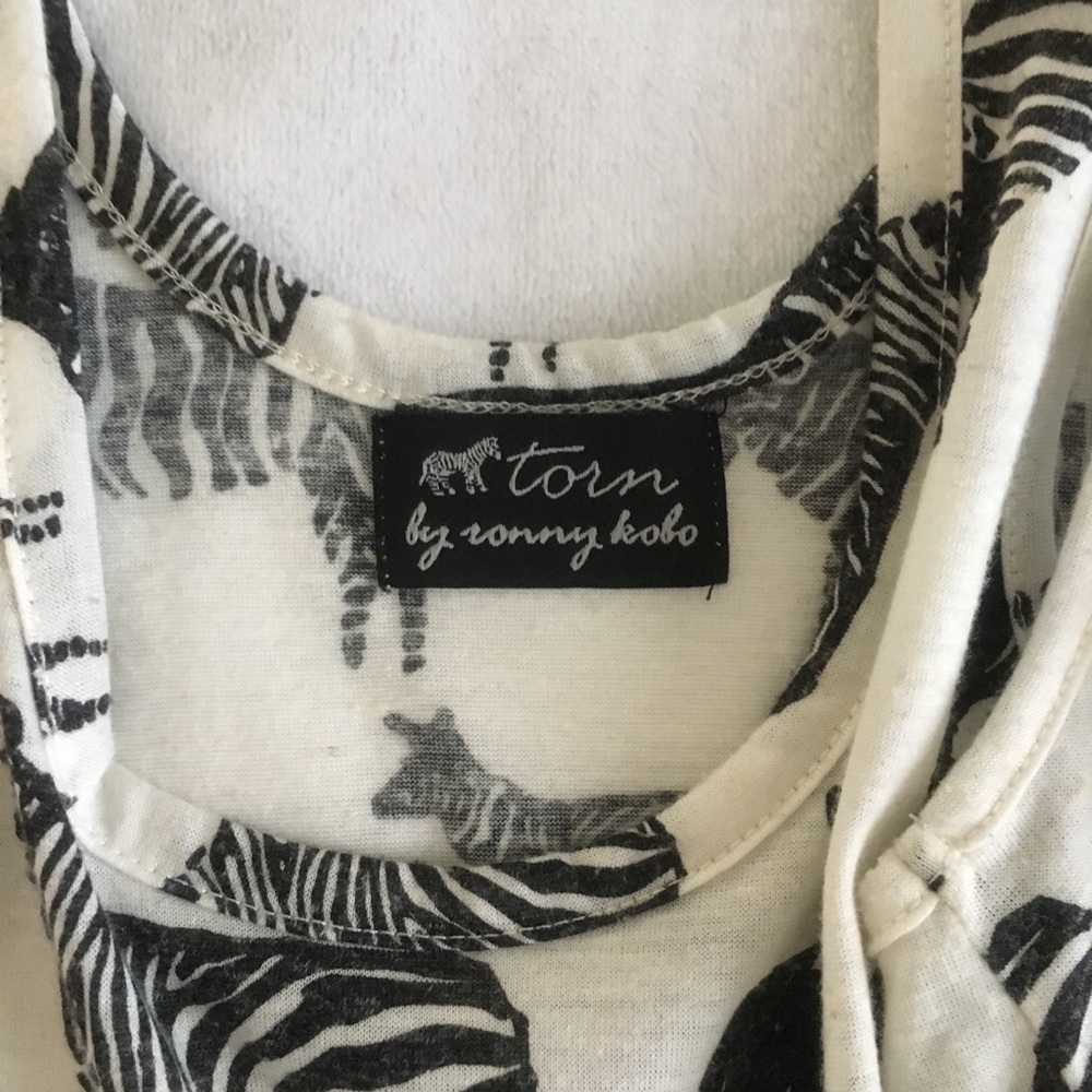 Torn by Ronny Kobo zebra tank top XS - Picture 2 of 2