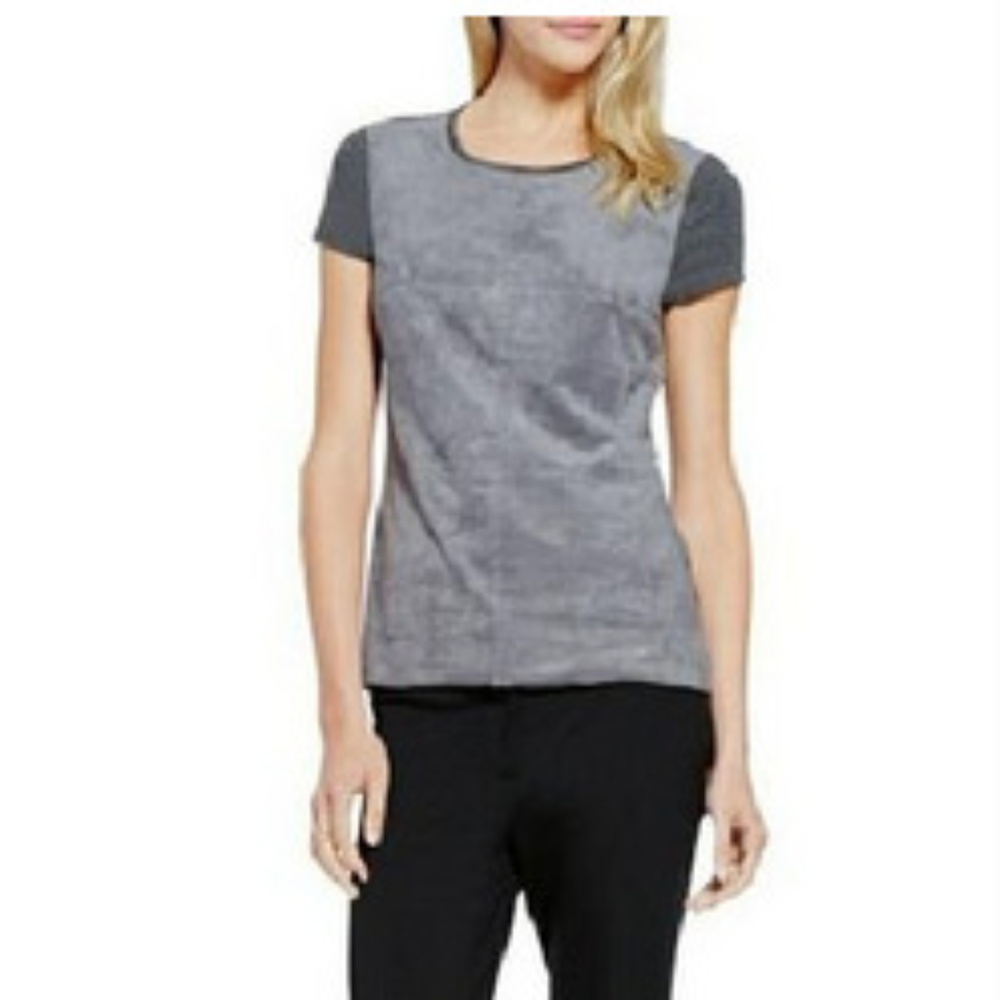Vince Camuto faux suede tee shirt