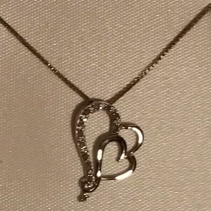 2 hearts necklace