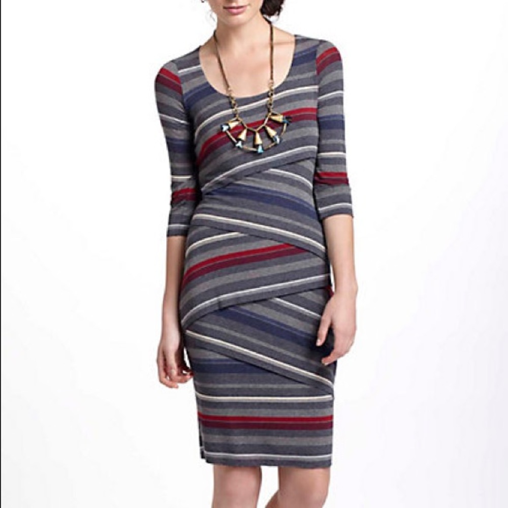 Anthropologie Bailey 44 Striational Column Dress l
