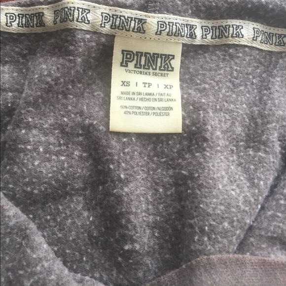 Victoria's Secret PINK XS Hot Pink/Gray Hoodie - Picture 2 of 5