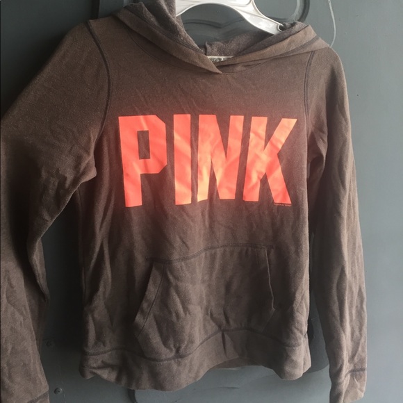 Victoria's Secret PINK XS Hot Pink/Gray Hoodie - Picture 3 of 5