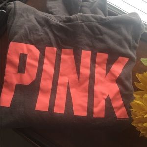 Victoria's Secret PINK XS Hot Pink/Gray Hoodie