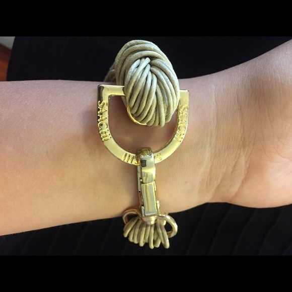 Saachi Leather and Gold Bracelet - Picture 2 of 2