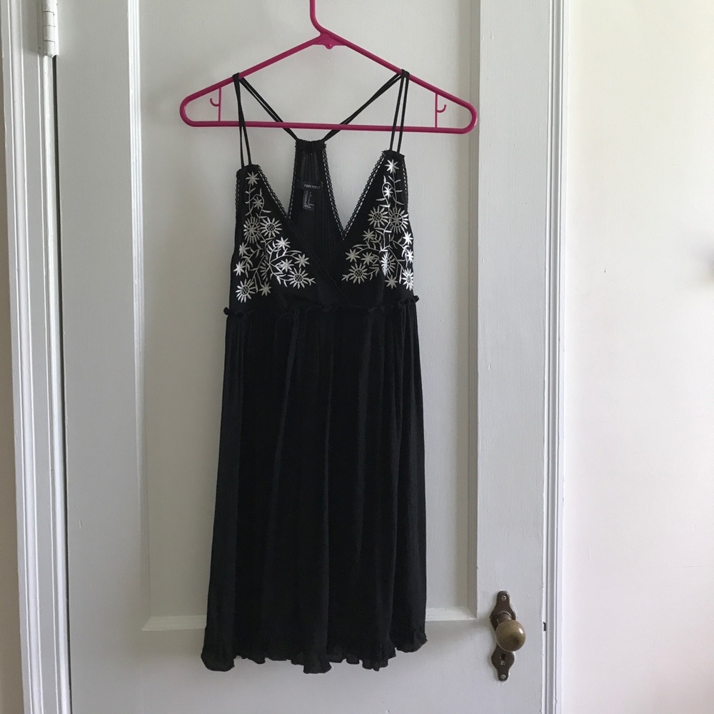 floral embroidered sun dress