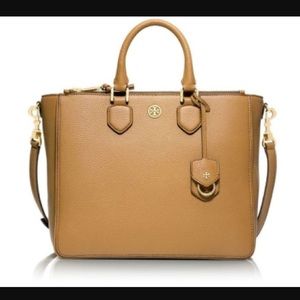 Tory Burch Robinson Pebbled Square Tote