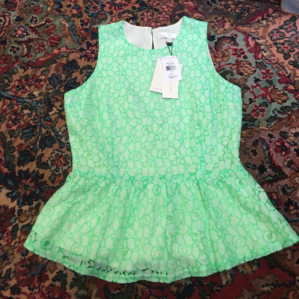 NWT MM Couture Peplum Top