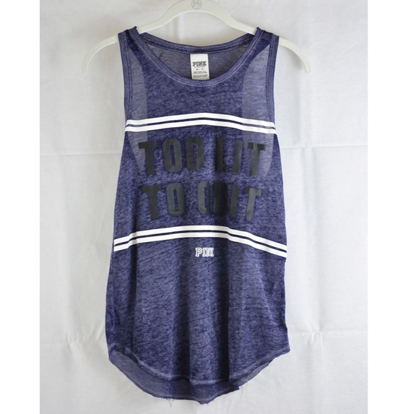 PINK Victoria's Secret Tops - Too Lit to Quit Tank from PINK