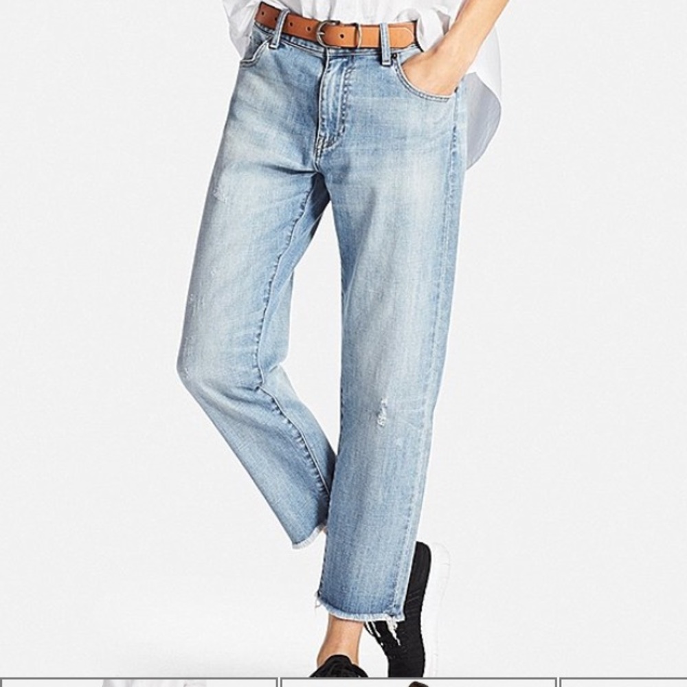 Uniqlo Slim Boyfriend Jean - Frayed Hems