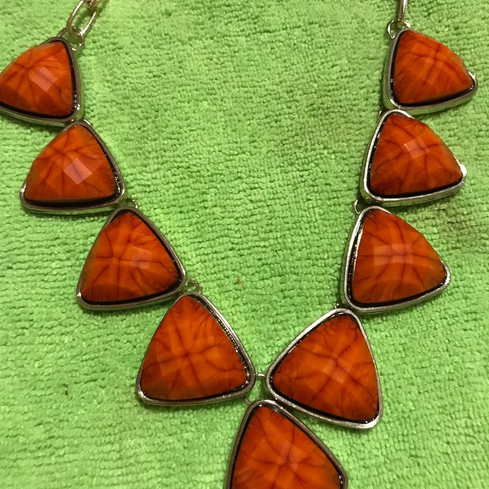Gold & orange necklace