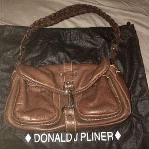 Donald J Pliner brown leather purse