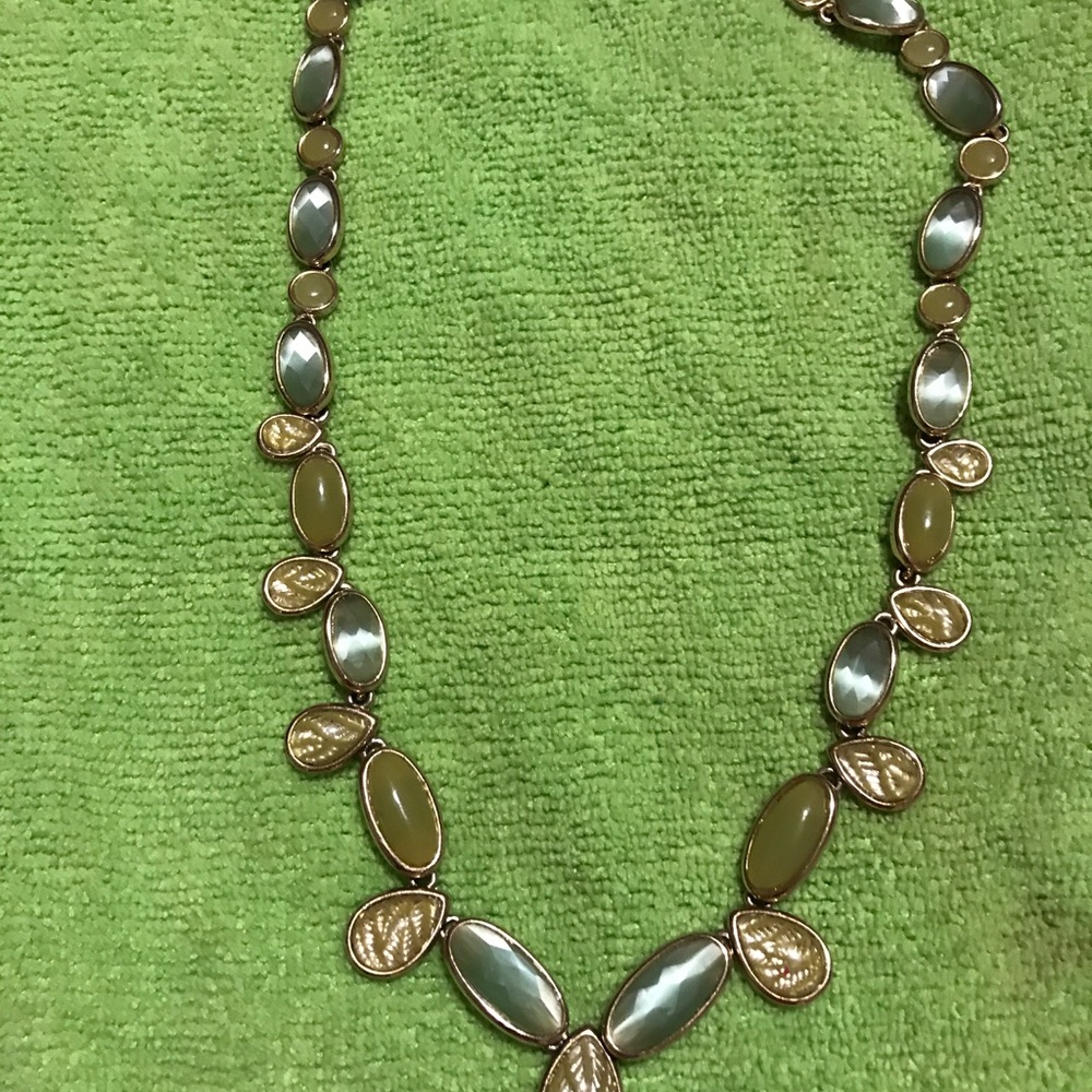 Green stone necklace