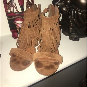 Sandals with a tiny wedge