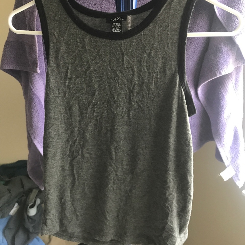 Gray muscle tank!