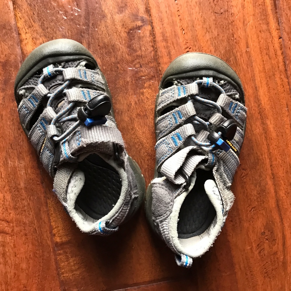 Gray/Blue Kids' Keen Newport Sandals - Sz 8