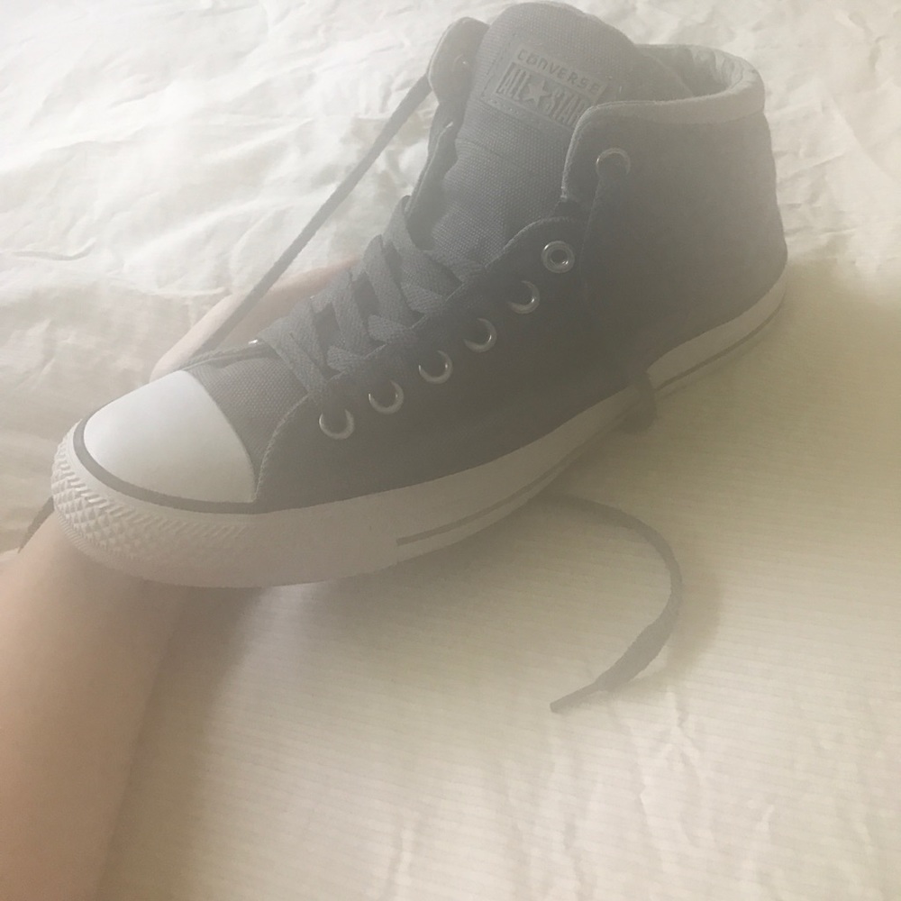 Worn once converse high tops.