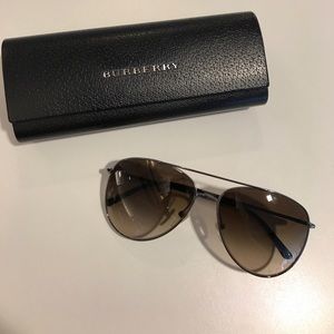 💥 Burberry B 3072 Dark Gray Aviators 🕶