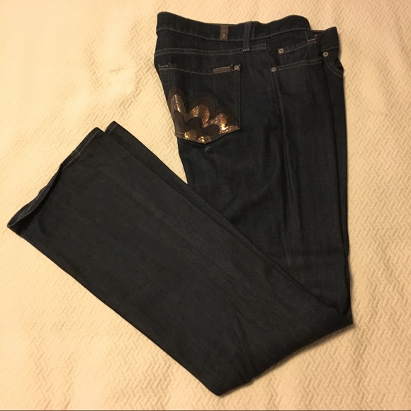 7FAM Bootcut Dark Jean - Picture 1 of 8